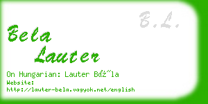 bela lauter business card